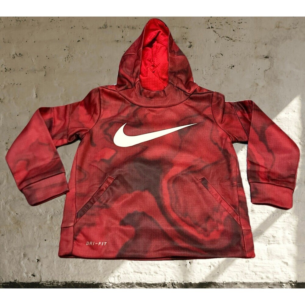 Nike Red and Black Dri-FIT Pullover Hoodie for Kids 2T - Picture 1 of 8